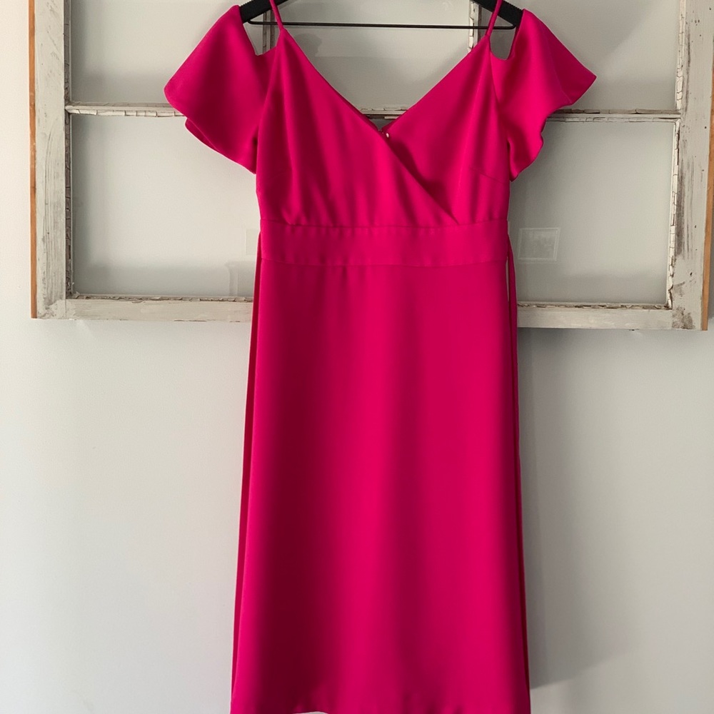 Ann Taylor Magenta Midi Dress - Picture 2 of 8
